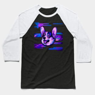 Vaporwave Corgi Baseball T-Shirt